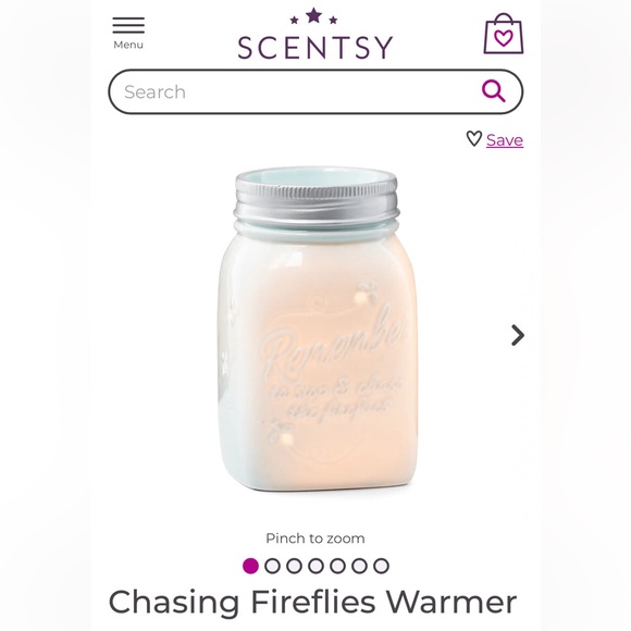 Scentsy Mason Jar Chasing Butterflies Light Blue Wax Warmer - Picture 3 of 9